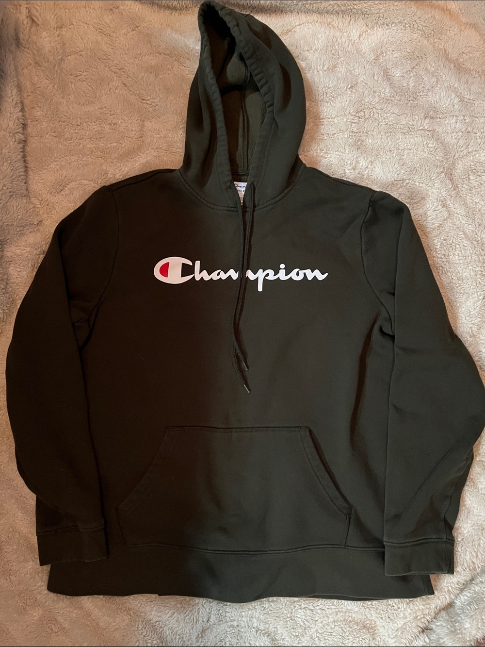 Champion Olive Green Hoodie Sweatshirt